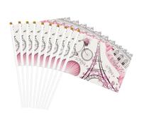 Bandiere portatili con stampa floreale Torre di Parigi, bandiere versatili per feste, parate, celebrazioni, vacanze, matrimoni, decorazioni per la casa