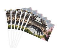 Bandiere portatili con stampa Torre Eiffel di Parigi, bandiere versatili per feste, parate, celebrazioni, vacanze, matrimoni, decorazioni per la casa
