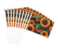 Bandiere portatili portatili con stampa di girasole arancioni per matrimoni, anniversari, vacanze