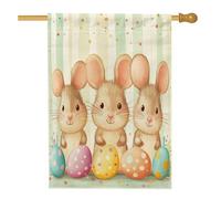 Bandiere primaverili pasquali per la casa dei topi 71 x 101 cm su entrambi i lati per esterni, simpatiche uova divertenti animali bandiera verticale standard per la casa, strana bandiera divertente