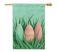 Bandiere primaverili per la casa, 71 x 101 cm, double face, per esterni, simpatiche uova botaniche, paesaggistica, tela verticale, bandiera per la casa, per le vacanze, cortile, cortile