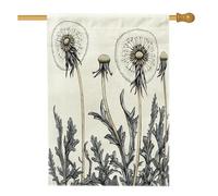 Bandiere primaverili per la casa dei fiori con dente di leone, 71 x 101 cm, double face, per esterni, semplici e carini, piante floreali verticali standard, bandiere per la casa, decorazione botanica