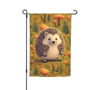 Bandiere riccio per esterni, 30,5 x 45,7 cm, stampa su entrambi i lati, bandiera da giardino per esterni, bandiera per vacanze con occhielli, bandiera per casa, cortile, per fattoria, prato, portico