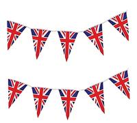 Bandiere riutilizzabili dell'Unione Bandiere resistenti allo sbiadimento Decorazioni per l'incoronazione dei re Bandierine per esterni impermeabili Incoronazione dei re n. 8 Triangolo britannico, 30