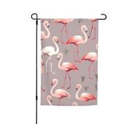 Bandiere rosa con fenicottero per esterni, 30,5 x 45,7 cm, stampa su entrambi i lati, bandiere da giardino per esterni, bandiera per vacanze con occhielli, bandiera per casa, cortile, per fattoria
