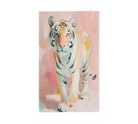 Bandiere rosa pastello tigre casa cortile, 0,9 x 1,5 m banner di auguri stagione con occhielli interni ed esterni feste decorazioni per la casa