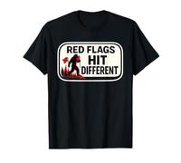 Bandiere Rosse colpiscono Diverse Divertenti avvertenze grafiche Maglietta