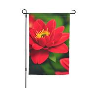 Bandiere rosse dell'iarda parteggiate della bandiera del giardino della stampa del fiore bella per le decorazioni
