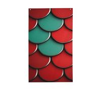 Bandiere rosse e verdi con motivo semplice per casa da cortile, 0,9 x 1,5 m, striscione di auguri con occhielli per interni ed esterni, decorazioni per la casa