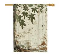 Bandiere rustiche per casa con albero di acero primaverile, 71 x 101 cm, double face, per esterni, scenografico in lino verticale, bandiera per la casa, natura, campagna, cortile, cortile