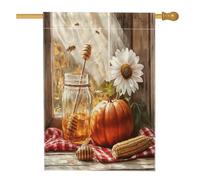 Bandiere rustiche per casa delle margherite, 71 x 101 cm, su entrambi i lati, per esterni, fresco autunno e campagna, bandiera verticale standard in tela per la casa, fattoria anteriore cortile