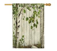 Bandiere rustiche primaverili per casa sull'albero di Aspen 70 x 101 cm su entrambi i lati per esterni, bandiera verticale in tela di lino per la casa, bandiera con stampa naturale di campagna sul