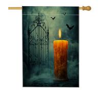 Bandiere sceniche per la casa di Halloween, 71 x 101 cm, per esterni, spaventosa casa infestata horror, bandiere verticali standard per la casa, raccapricciante cortile anteriore cortile stampato