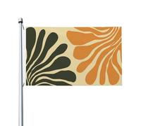 Bandiere semplici ed eleganti con forme floreali per casa da cortile, 0,9 x 1,5 m, striscione di auguri con occhielli per interni ed esterni, decorazioni per la casa