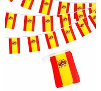 Bandiere Spagna Bunting España Bunting Oly 2024 Decorazioni 10m 30 Bandiere, Bandiere España Banner Spagna Bunting per Oly Games 2024 Sport Calcio Eventi Festa Nazionale Decorazioni per feste