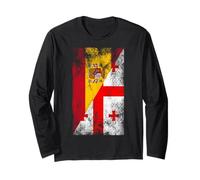 Bandiere Spagna e Georgia - Spagnolo Georgiano Maglia a Manica