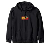 Bandiere Spagna Saint Kitts & Nevis - Spagna Kittitian Nevisian Felpa con Cappuccio