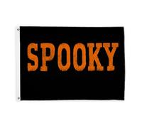 Bandiere spettrali per esterni, Halloween Halloween arancione bandiere decorative per esterni con occhielli decorazione per balcone, terrazza, giardino, ingresso casa, 0,6 x 0,9 m