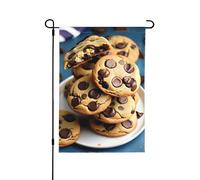 Bandiere stagionali del giardino dei biscotti del cioccolato dell'alimento dei biscotti per l'esterno, durevole su due lati bandiere dell'iarda della decorazione di festa