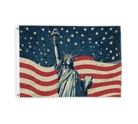 Bandiere statue per esterni, bandiera patriottica vintage a stelle strisce indipendenza rosse bandiere decorative per esterni con occhielli decorazione per balcone, terrazza, giardino, ingresso casa