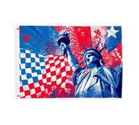 Bandiere statue per esterni, patriottiche stelle audaci strisce indipendenza rosse bandiere decorative per esterni con occhielli decorazione per portico anteriore giardino balcone casa 0,9 x 1,5 m