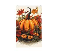 Bandiere strega zucca 3 x 5 FT autunno foglie d'acero bandiera da giardino banner doppio lato per casa cortile esterno interno festa decorativa