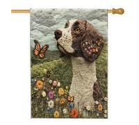 Bandiere tedesche primaverili a pelo corto per la casa, 71 x 101 cm, doppio lato, bandiere floreali standard per la casa, bandiere per il cortile del cane decorazioni per esterni