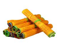 Bandiere tibetane per preghiera, confezione da 100 (25,4 x 27,9 cm), per interni ed esterni, bandiera buddista per meditazione, in raso, con scritta "Windhorse"