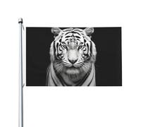 Bandiere tigre bianche e nere per esterni, 9 x 1,5 m, bandiera stagionale da giardino con occhielli bandiera esterna per decorazioni per la casa sfondo fotografico