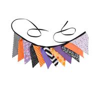 Bandiere triangolari colorate di Halloween del Ringraziamento Tessuto di Cotone Gagliardetto Bunting Banner per scuole, case e uffici Festival Forniture per feste