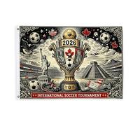 Bandiere trofeo per esterni, vintage artistico pallone da calcio, statua della libertà, sport, bandiere decorative nere, striscione per esterni, resistente allo sbiadimento, decorazione per balcone