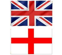 Bandiere Union Jack, bandiere dell'Inghilterra 1,5 x 0,9 m con occhielli, grande poliestere britannico per esterni con bandiera, meta premium su entrambi i lati