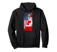 Bandiere USA & Canada - Stati Uniti d'America, Canadian Felpa con Cappuccio