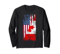 Bandiere USA & Canada - Stati Uniti d'America, Canadian Maglia a Manica