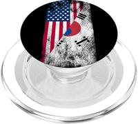 Bandiere USA e Corea del Sud - America degli Stati Uniti, Corea del Sud PopSockets PopGrip per MagSafe