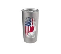 Bandiere USA e Giappone - Stati Uniti d'America, Giapponese Bicchiere termico in acciaio inox doppia parete