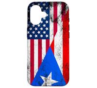 Bandiere USA e Porto Rico - Stati Uniti d'America, Portoricano Custodia per iPhone 16