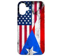 Bandiere USA e Porto Rico - Stati Uniti d'America, Portoricano Custodia per iPhone 16 Plus