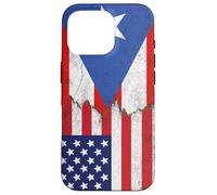 Bandiere USA e Porto Rico - Stati Uniti d'America, Portoricano Custodia per iPhone 16 Pro