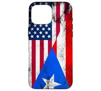 Bandiere USA e Porto Rico - Stati Uniti d'America, Portoricano Custodia per iPhone 16 Pro Max