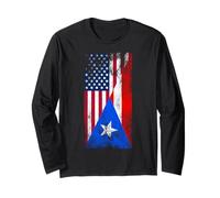 Bandiere USA e Porto Rico - Stati Uniti d'America, Portoricano Maglia a Manica