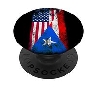 Bandiere USA e Porto Rico - Stati Uniti d'America, Portoricano PopSockets PopGrip Adesivo