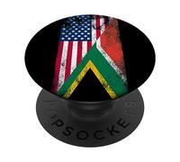 Bandiere USA e Sudafrica - Stati Uniti d'America, Sud Africa PopSockets PopGrip Adesivo