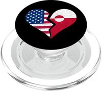 Bandiere USA & Groenlandia - Cuore spezzato PopSockets PopGrip per MagSafe