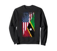 Bandiere USA & St Kitts e Nevis - American Kittian Felpa