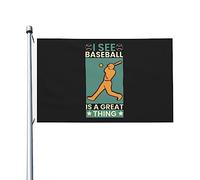 Bandiere "Vedo che il baseball è una cosa fantastica" per esterni, 3x5 piedi, bandiera in poliestere resistente bifacciale per casa, cortile, festival, decorazioni da giardino, bandiere di benvenuto