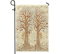 Bandiere verticali da giardino autunnali con albero di betulla, 30,5 x 45,7 cm, double face, per esterni, autunno, natura, acero, foresta, bosco, piccole bandiere per prato, decorazione scenica per la