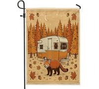 Bandiere verticali da giardino con panda rosso autunnale, 30,5 x 45,7 cm, double-face, per esterni, per l'autunno, per l'autunno, vintage, per il prato, per la casa e la decorazione esterna