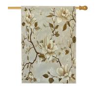 Bandiere verticali per la casa, con magnolie primaverili, 28 x 40 cm, double face, per esterni, arte di lusso vintage con stampa floreale, decorazione estetica per la casa ed esterni