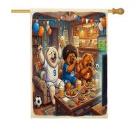 Bandiere verticali per la casa del 2026 Chow Chow Dog Front Yard Backyard Vertical House Flags 28x40 Double Face per esterni, Match Day Puppy Soccer Fan Home Printed Flag, Sport Home Outdoor